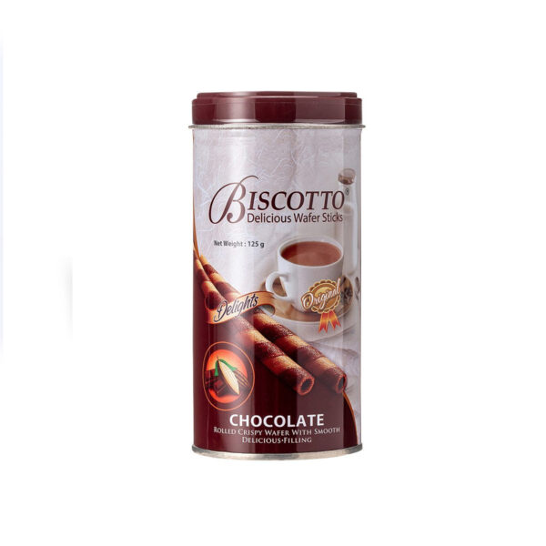 biscotto-delicious-wafer-stick-tin-chocolate-rolled-wafer-with-smooth-delicious-filling-125g-1 Biscotto Delicious Wafer Stick Tin, Chocolate Rolled Wafer With Smooth Delicious Filling, 125g