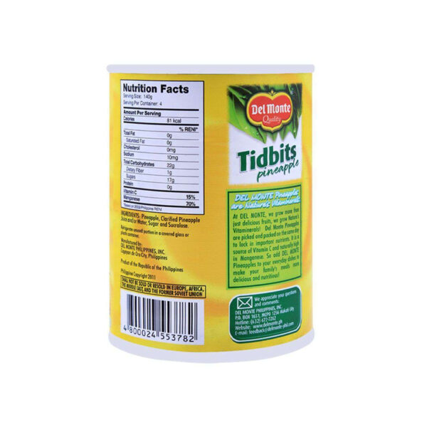 Delmonte Pineapple Tidbits 560g