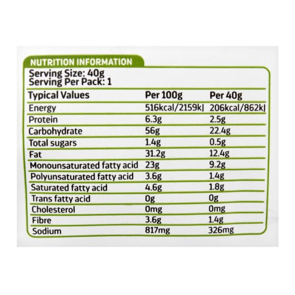 Hunter's Gourmet Sea Salt & Cider Vinegar Hand Cooked Potato Chips, 40g