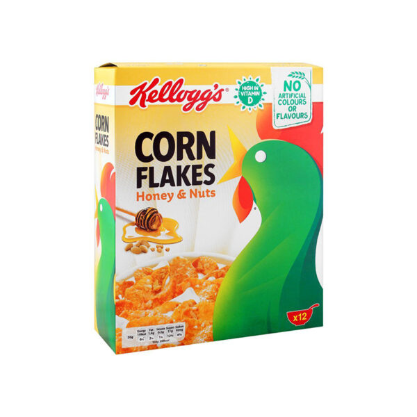 kelloggs-corn-flakes-cereal-honey-nuts-375g Kellogg's Corn Flakes Cereal, Honey & Nuts, 375g