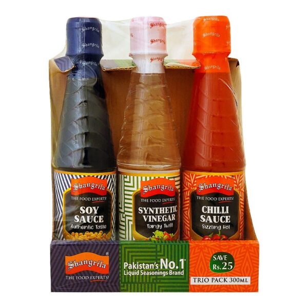 shangrila-trio-pack-soy-sauce-synthetic-vinegar-chili-sauce-3x300ml-1.jpg Shangrila Trio Pack, Soy Sauce + Synthetic Vinegar + Chili Sauce, 3x300ml
