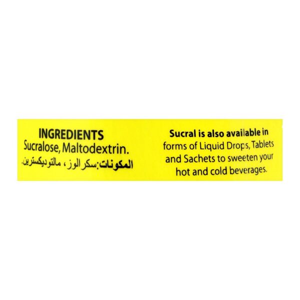Sucral Zero Calorie Sweetener, Jar Pack, 100g