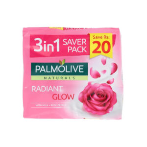 Palmolive Naturals Radiant Glow Milk & Rose Soap, 3x 130g