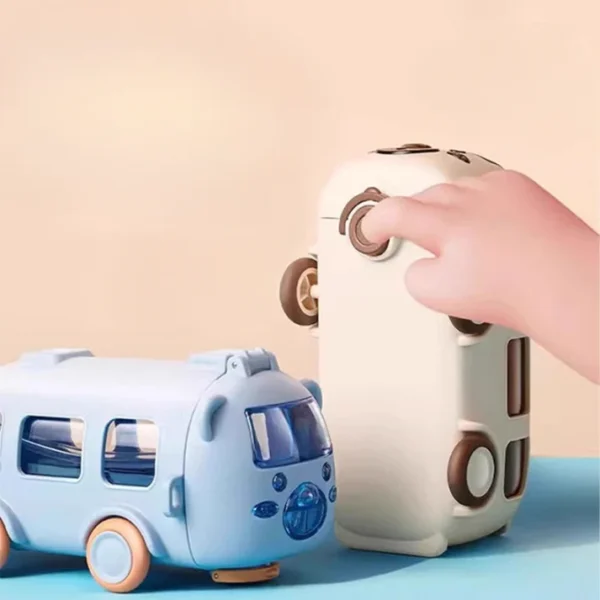 Baby Bear Bus Sipper Bottle with Straw – Leak-Proof & Cute Design